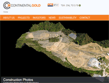 Tablet Screenshot of continentalgold.com
